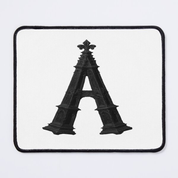 Item preview, Gothic Letter A Vintage Black Monogram | Dark Medieval Alphabet T-Shirt & Hoodie Design designed and sold by Lifehackerplus1.