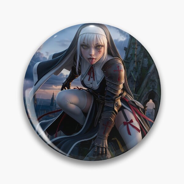 Item preview, Platinum Combat Nun Fantasy Warrior designed and sold by GalleryBrisArt.