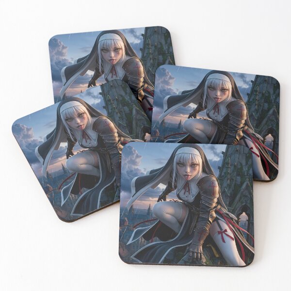 Item preview, Platinum Combat Nun Fantasy Warrior designed and sold by GalleryBrisArt.