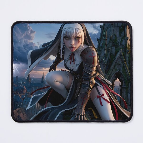 Item preview, Platinum Combat Nun Fantasy Warrior designed and sold by GalleryBrisArt.