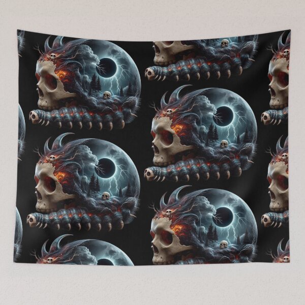Item preview, Magma Skull and Centipede Forest – Cosmic Horror Eclipse designed and sold by LujziWorld.