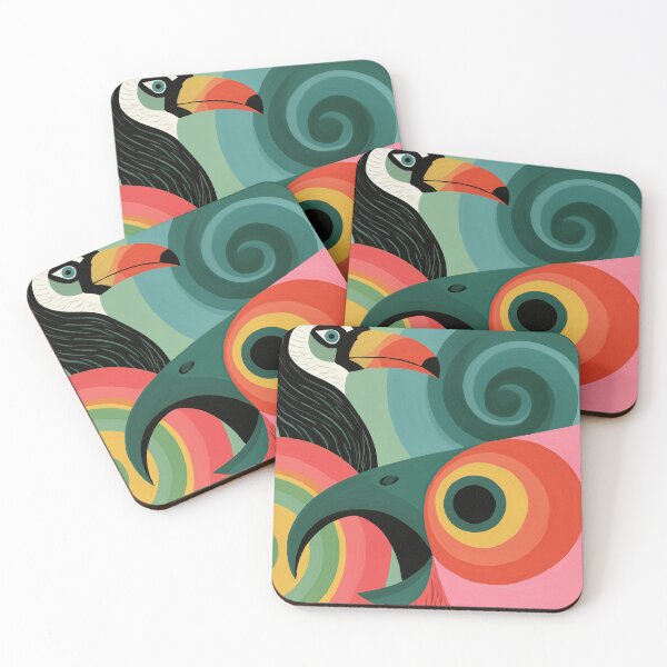Item preview, Midcentury Abstract Toucan Geometric Bird Modern Art designed and sold by Bramble County Printworks.