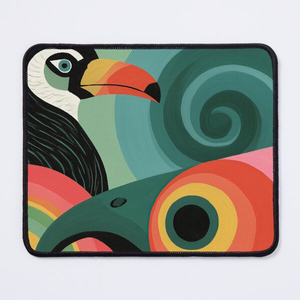 Item preview, Midcentury Abstract Toucan Geometric Bird Modern Art designed and sold by Bramble County Printworks.