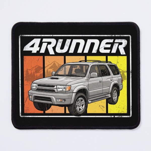 Item preview, Retro Style 3rd Gen 4Runner 4x4 SUV Off-Road Silver Rectangle designed and sold by Off-Road-Zone.