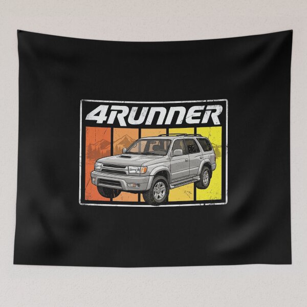 Item preview, Retro Style 3rd Gen 4Runner 4x4 SUV Off-Road Silver Rectangle designed and sold by Off-Road-Zone.