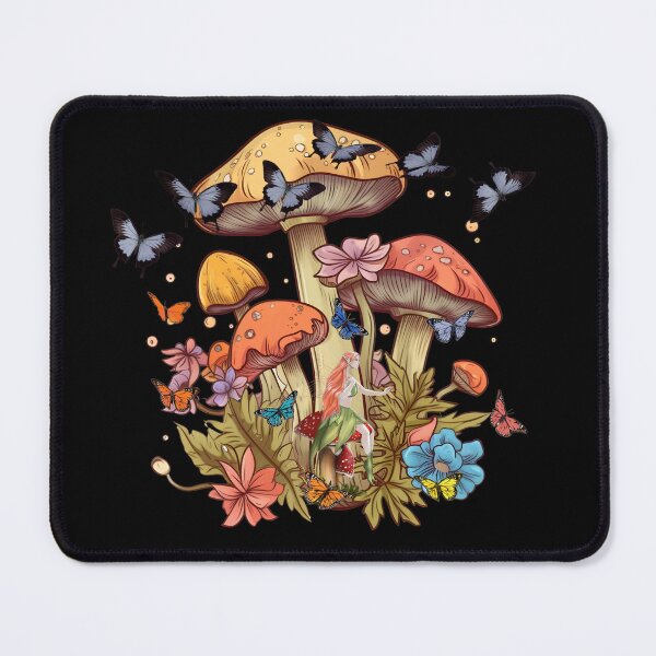 Item preview, Botanical Fairy Toadstool Collage with Butterflies designed and sold by The Retromotel.