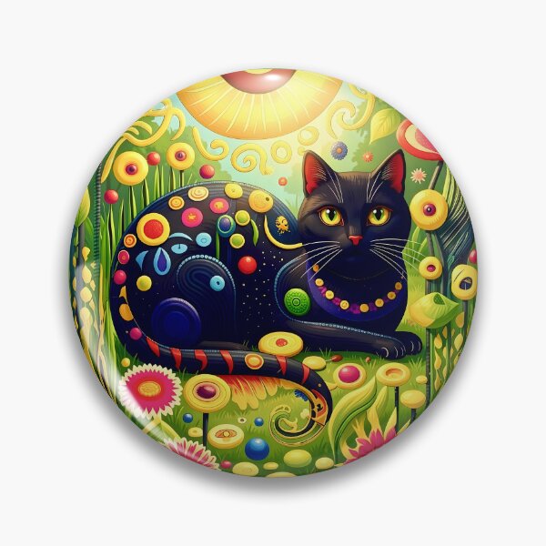 Item preview, Klimt Cat in Flower Garden designed and sold by Vicky Brago-Mitchell®.