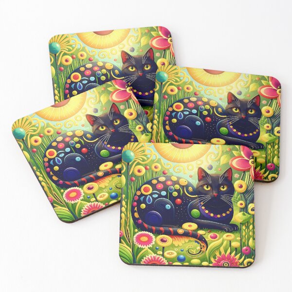 Item preview, Klimt Cat in Flower Garden designed and sold by Vicky Brago-Mitchell®.