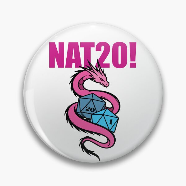 Item preview, DnD Nat 20! designed and sold by Linx-da-proot.