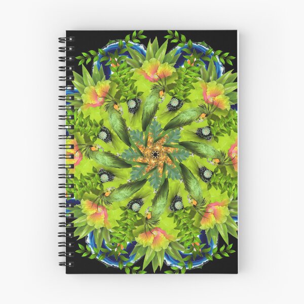 Item preview, lime green parrots mandala designed and sold by burenkaUA.