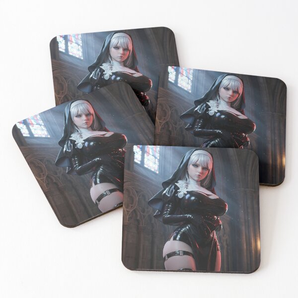Item preview, Platinum Combat Nun Fantasy Warrior designed and sold by GalleryBrisArt.