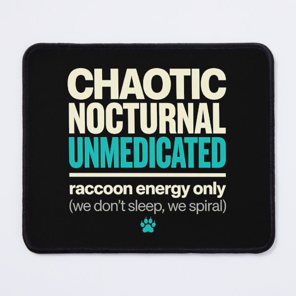 Item preview, Raccoon Energy — Spirit Animal Typography ADHD Humor t-shirt designed and sold by Mosidrip.