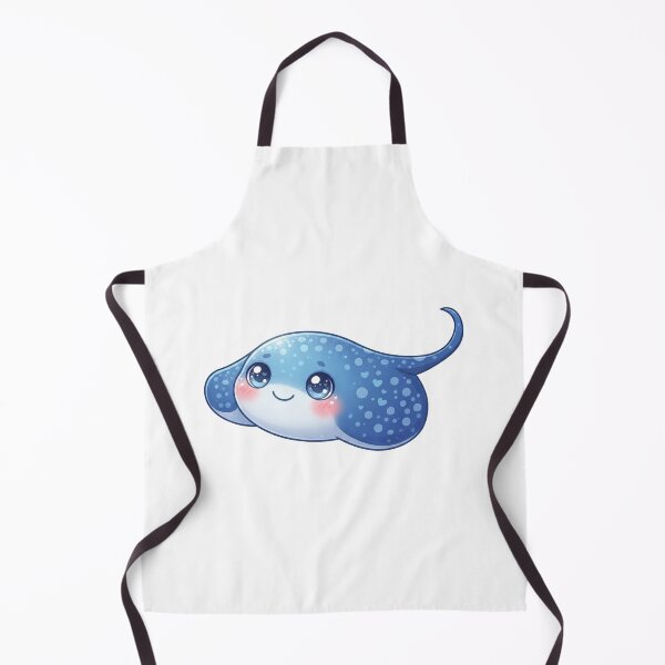 Item preview, Happy Kawaii Stingray - Cute Blue Ocean Animal designed and sold by Stickivo.