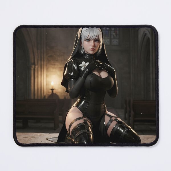 Item preview, Platinum Combat Nun Fantasy Warrior designed and sold by GalleryBrisArt.