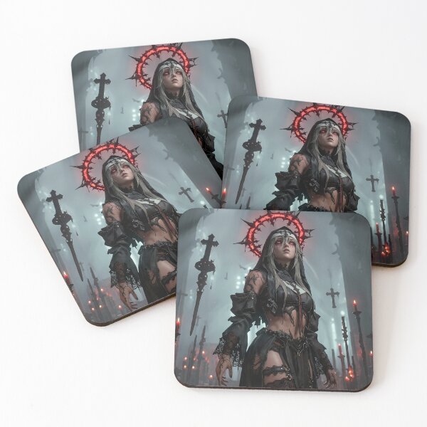 Item preview, Platinum Combat Nun Fantasy Warrior designed and sold by GalleryBrisArt.