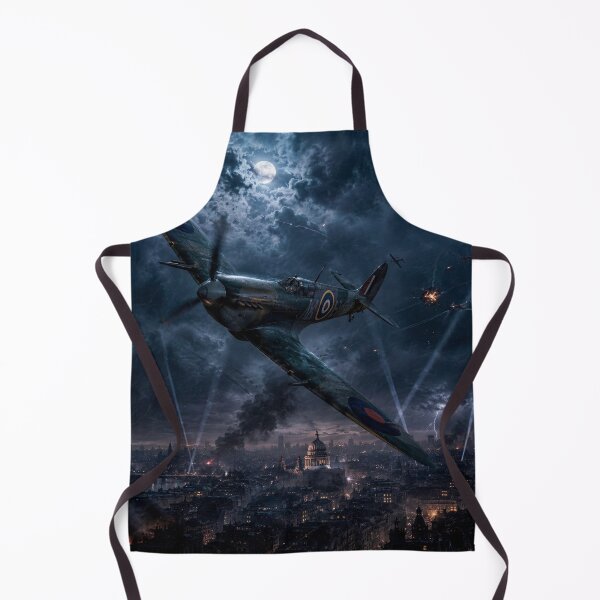Item preview, Moonlit Vintage Fighter Above a Stormy City designed and sold by MarlicShop.