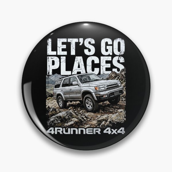 Item preview, Retro Style 3rd Gen 4Runner 4x4 Let's Go Places Off-Road Silver designed and sold by Off-Road-Zone.