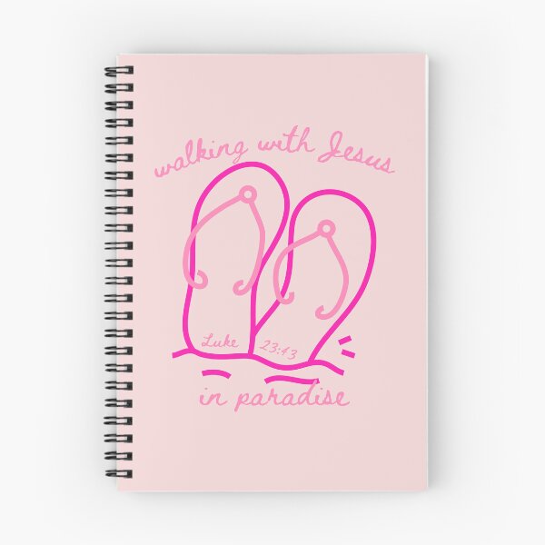 Item preview, Flip Flops Walking With Jesus In Paradise Luke 23 43 Beach Vibes Pink designed and sold by Forevermore.