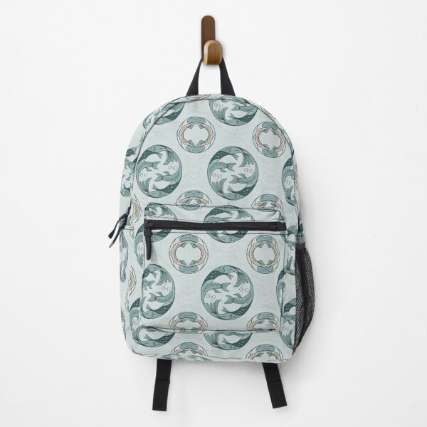 Item preview, Whimsical Teal Yin-Yang Fish Seamless Pattern – Ocean Serenity Repeating Design designed and sold by Midnight Veil Designs.