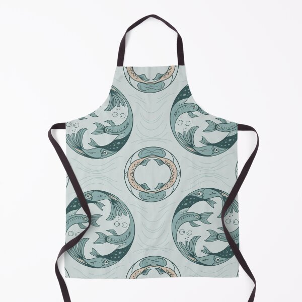 Item preview, Whimsical Teal Yin-Yang Fish Seamless Pattern – Ocean Serenity Repeating Design designed and sold by Midnight Veil Designs.