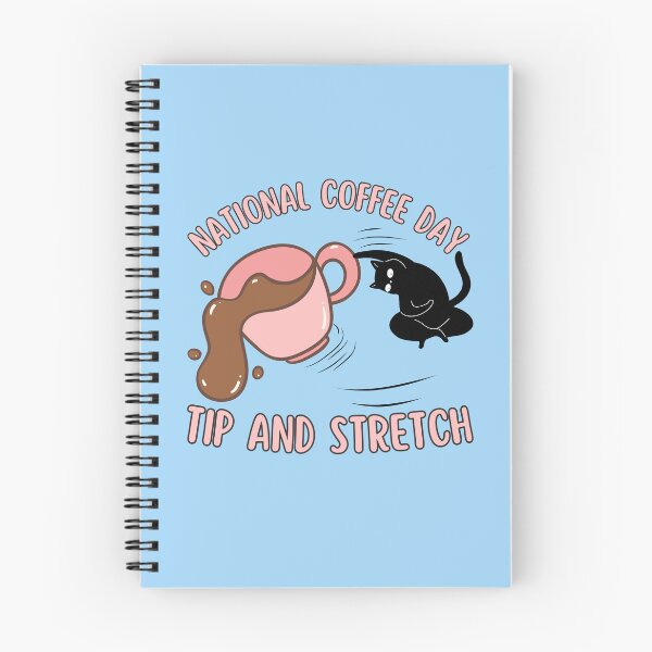 Item preview, National Coffee Day Tip and Stretch Funny Cat Coffee Design designed and sold by BritishDelights.