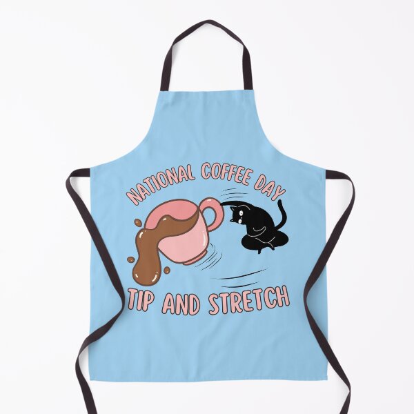 Item preview, National Coffee Day Tip and Stretch Funny Cat Coffee Design designed and sold by BritishDelights.