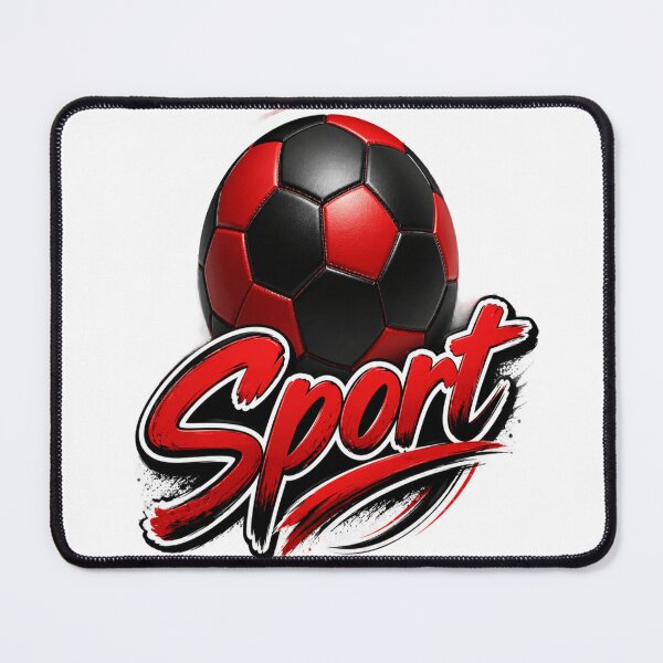 Item preview, Sport – Red and Black Soccer Ball Graphic designed and sold by RipantinaFantasy .