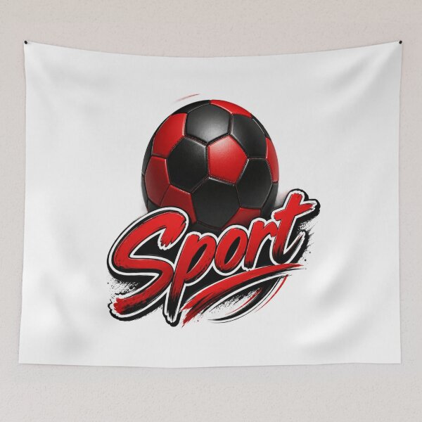 Item preview,  Sport – Red and Black Soccer Ball Graphic  designed and sold by RipantinaFantasy .