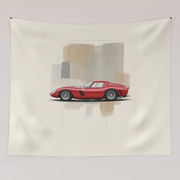 Item preview, Ferrari 250 GTO Poster Classic Italian Car Sketch designed and sold by Motorline44.