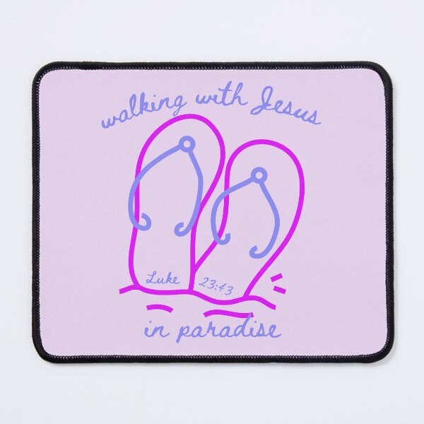 Item preview, Flip Flops Walking With Jesus In Paradise Luke 23 43 Beach Vibes Purple designed and sold by Forevermore.