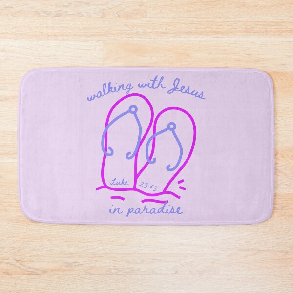 Item preview, Flip Flops Walking With Jesus In Paradise Luke 23 43 Beach Vibes Purple designed and sold by Forevermore.