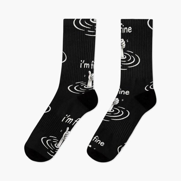 Item preview, I'm Fine Thumbs Up Sarcastic Humor Design designed and sold by lvlupthreads.