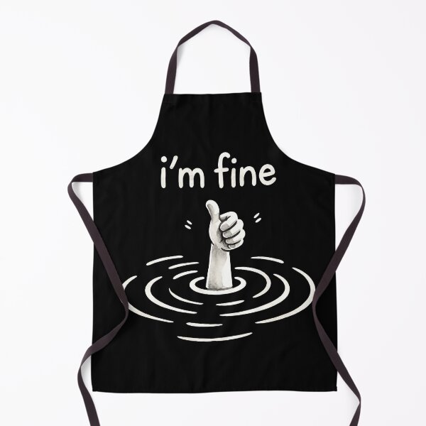 Item preview, I'm Fine Thumbs Up Sarcastic Humor Design designed and sold by lvlupthreads.