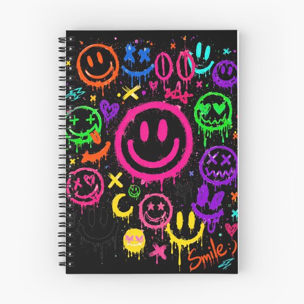Item preview, Smile Face Emoticons Vivid Graffiti Smiley Design designed and sold by lvlupthreads.