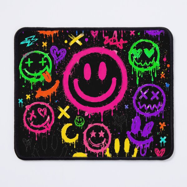 Item preview, Smile Face Emoticons Vivid Graffiti Smiley Design designed and sold by lvlupthreads.