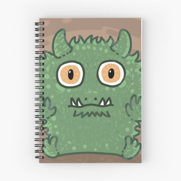 Item preview, Fluffy Green Monster Grumpy Brown Background designed and sold by Out-Of-Gooos.