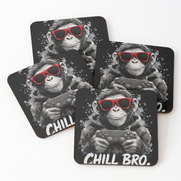 Item preview, Chill Bro Gamer Ape Sunglasses Design designed and sold by lvlupthreads.