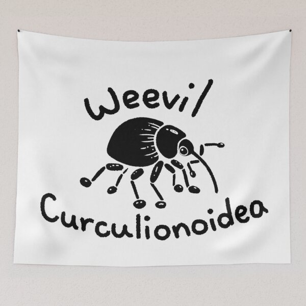Item preview, Minimalist Weevil Curculionoidea Beetle Line Drawing Art designed and sold by RawTaxonomy.
