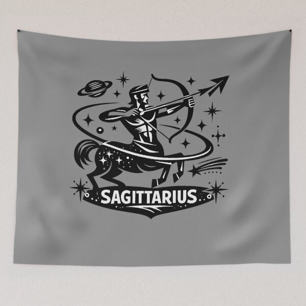 Item preview, Sagittarius Cosmic Mid‑Century Zodiac Art designed and sold by FilBlue.