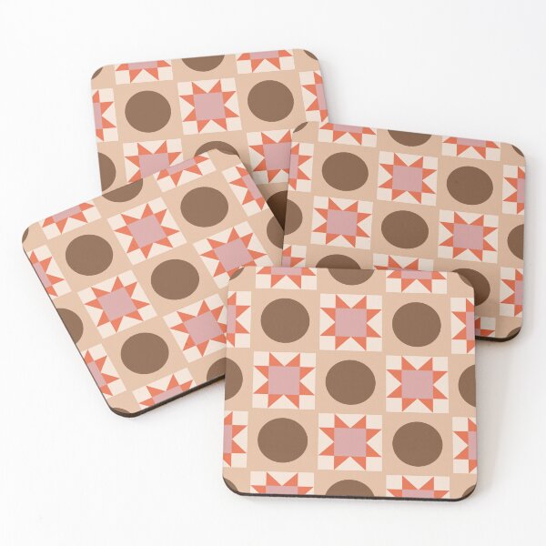 Item preview, Brown and Beige Geometric Sawtooth Star Pattern designed and sold by YesButNo Design.