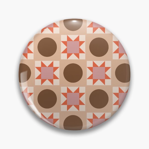 Item preview, Brown and Beige Geometric Sawtooth Star Pattern designed and sold by YesButNo Design.