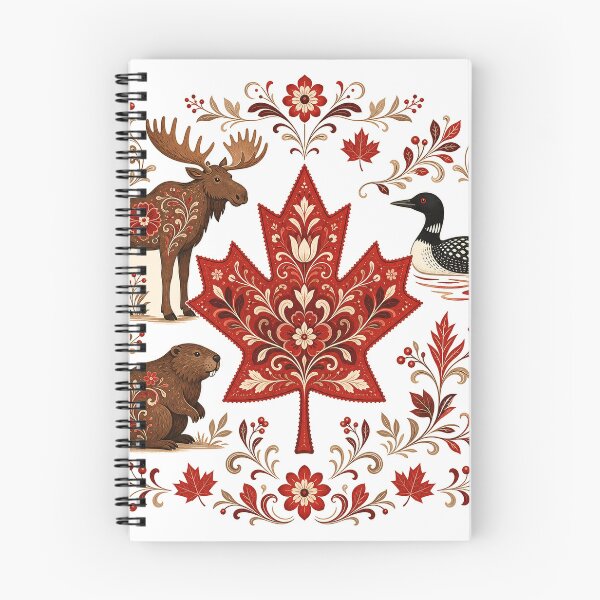 Item preview, Canadian Maple Leaf Wildlife Folk Art designed and sold by puredevn.