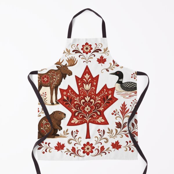 Item preview, Canadian Maple Leaf Wildlife Folk Art designed and sold by puredevn.