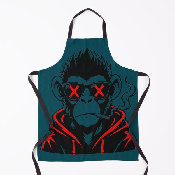 Item preview, Rebel Monkey Streetwear - Cool Smoker Logo Red and Black designed and sold by RAYBIL.