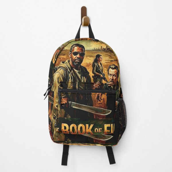 Aperçu de l'œuvre Affiche de film hommage au film d'action de science-fiction post-apocalyptique rétro « Le Livre d'Eli » créée et vendue par Art's Diner.