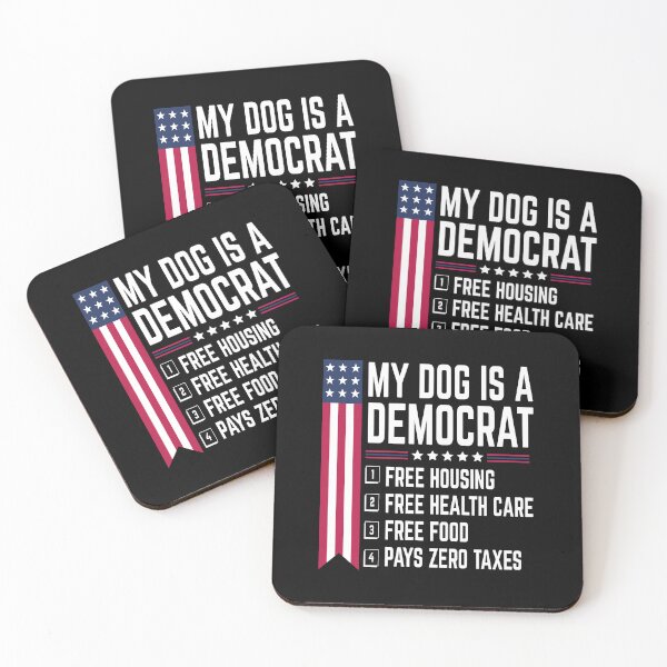 Item preview, My Dog Is a Democrat USA Flag Funny Dog Lover designed and sold by BMLprint ⭐⭐⭐⭐⭐.
