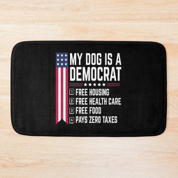 Item preview, My Dog Is a Democrat USA Flag Funny Dog Lover designed and sold by BMLprint ⭐⭐⭐⭐⭐.