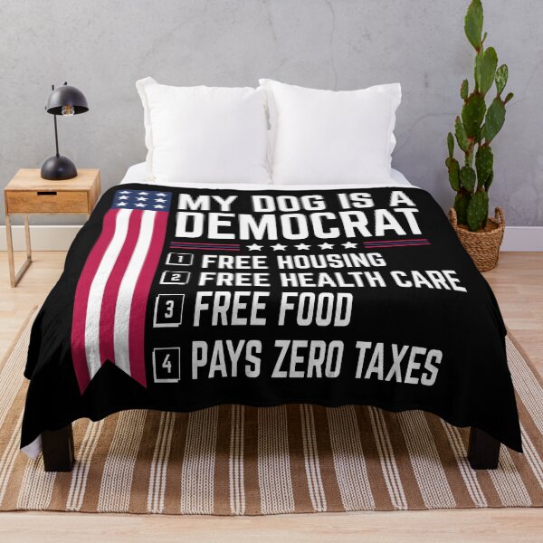 Item preview, My Dog Is a Democrat USA Flag Funny Dog Lover designed and sold by BMLprint ⭐⭐⭐⭐⭐.