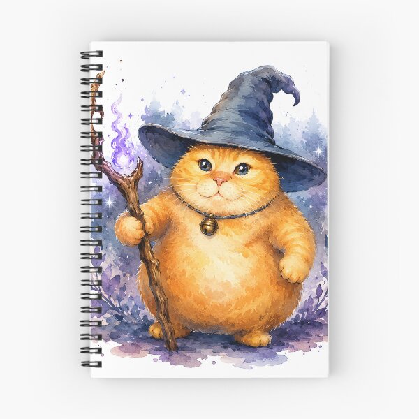 Item preview, Orange Cat Wizard designed and sold by lvlupthreads.
