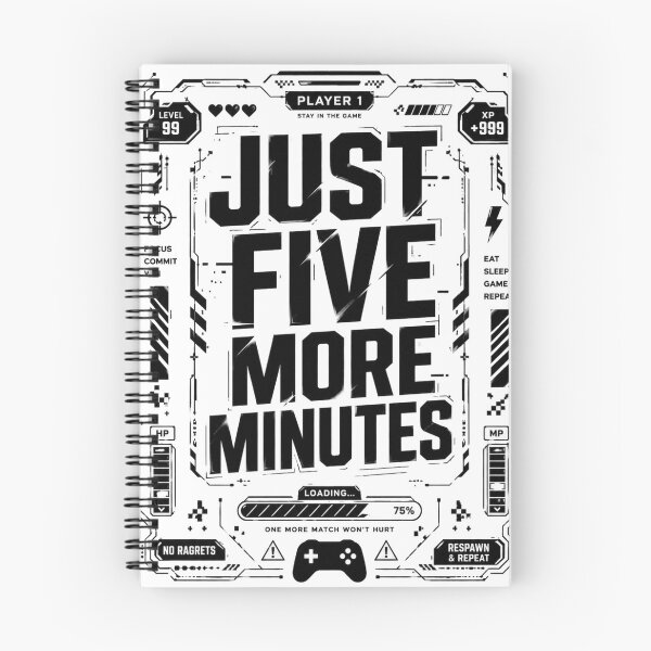 Item preview, JUST FIVE MORE MINUTES designed and sold by PixelRageStudio.
